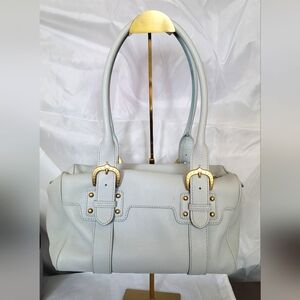 Dooney & Bourke Double Buckle Peebled Leather Bag Marchesca Satchel Medium